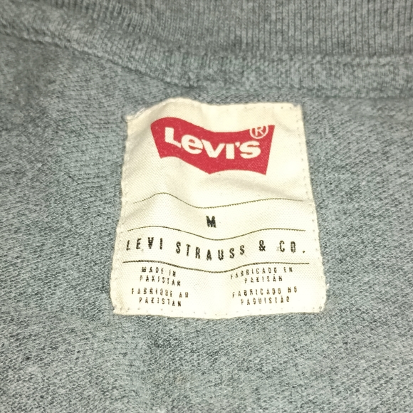 Vintage Shirt Sleeve Levi's Men's Polo Shirt Gray Size Medium - Picture 4 of 4